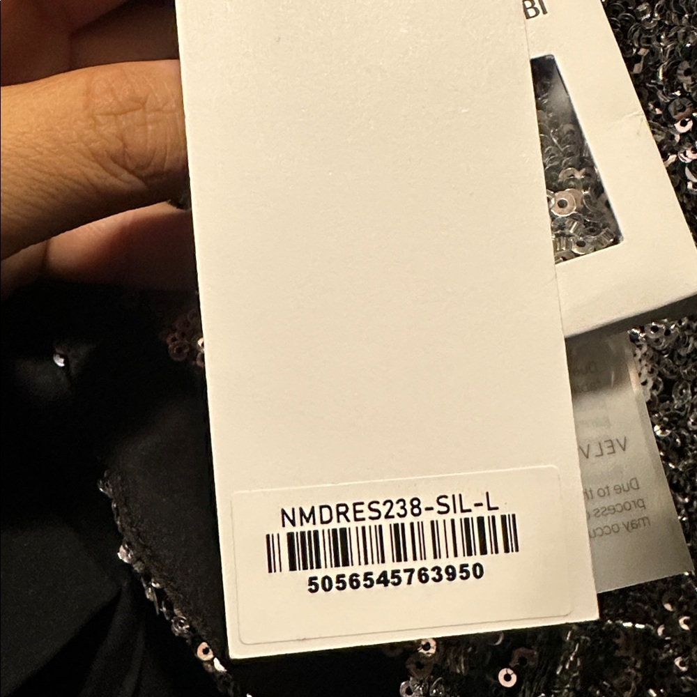 NADINE MERABI Erin Dress - Silver Mini Dress - Picture 9 of 9